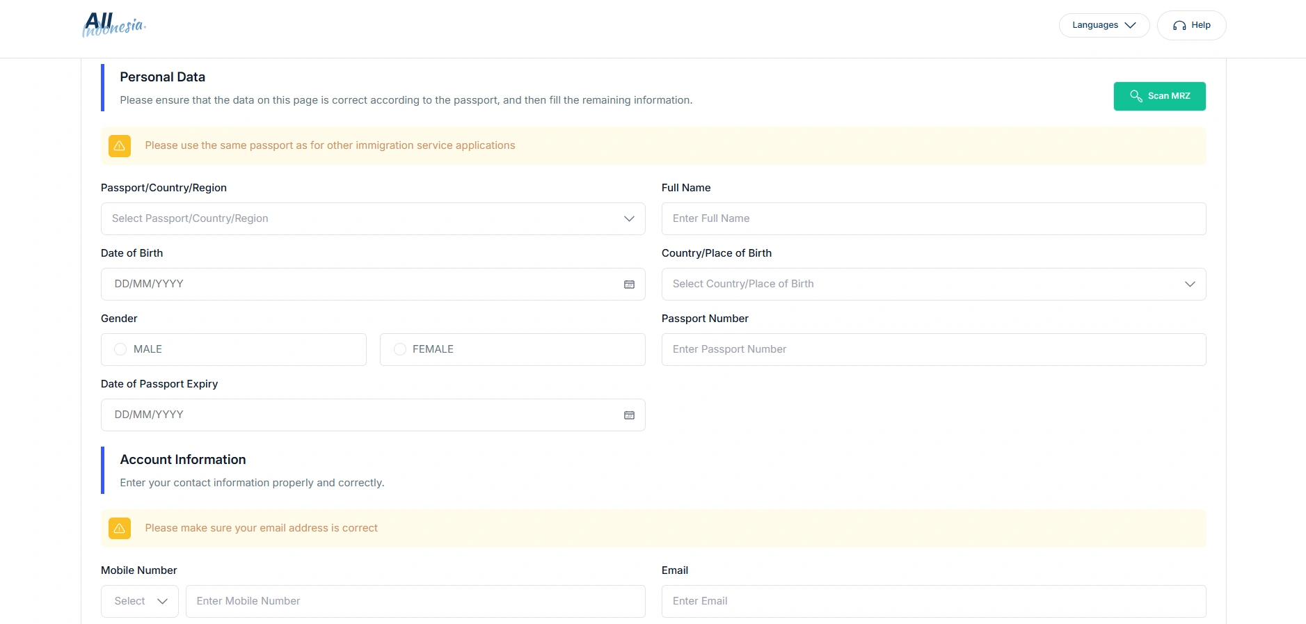 All Indonesia Arrival Card